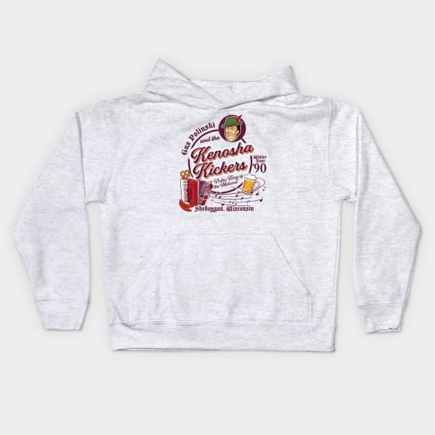 Kenosha Kickers the Polka King of the Midwest Kids Hoodie by Alema Art